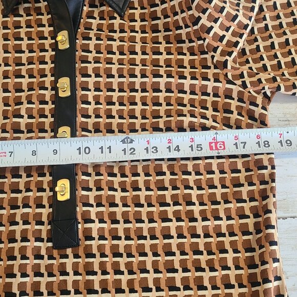 J. Mclaughlin Falcon Bainbridge Printed Point Collar Sheath Dress M NEW Classic - Picture 6 of 8